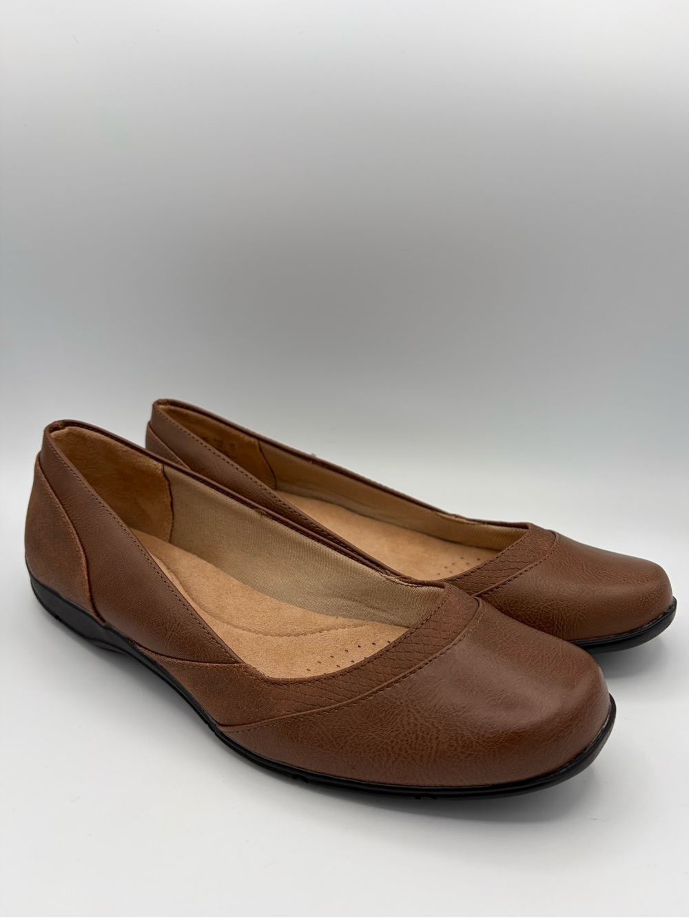 Life Stride Sz 10 Deja Vu Shoes Brown Ballet Flat New Classic Fall Casual